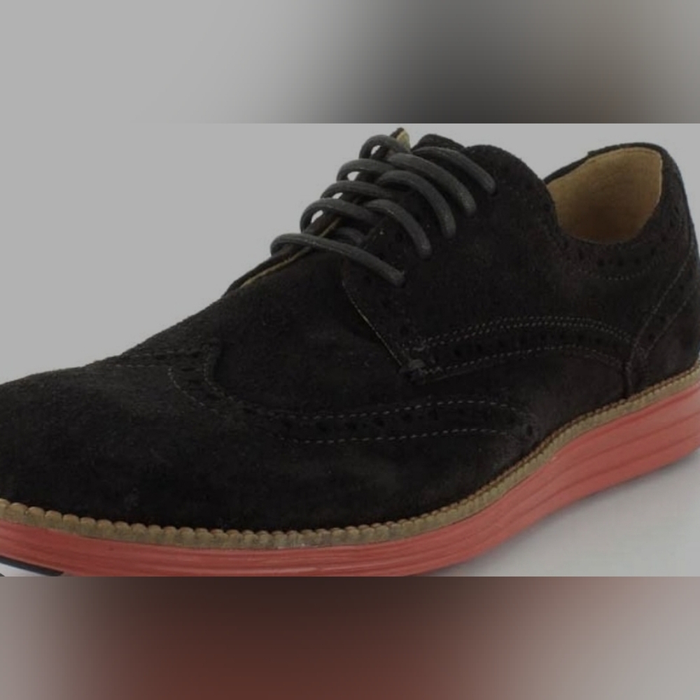 Cole Haan Grand OS Suede Wingtip Shoes 10.5 - Picture 1 of 6